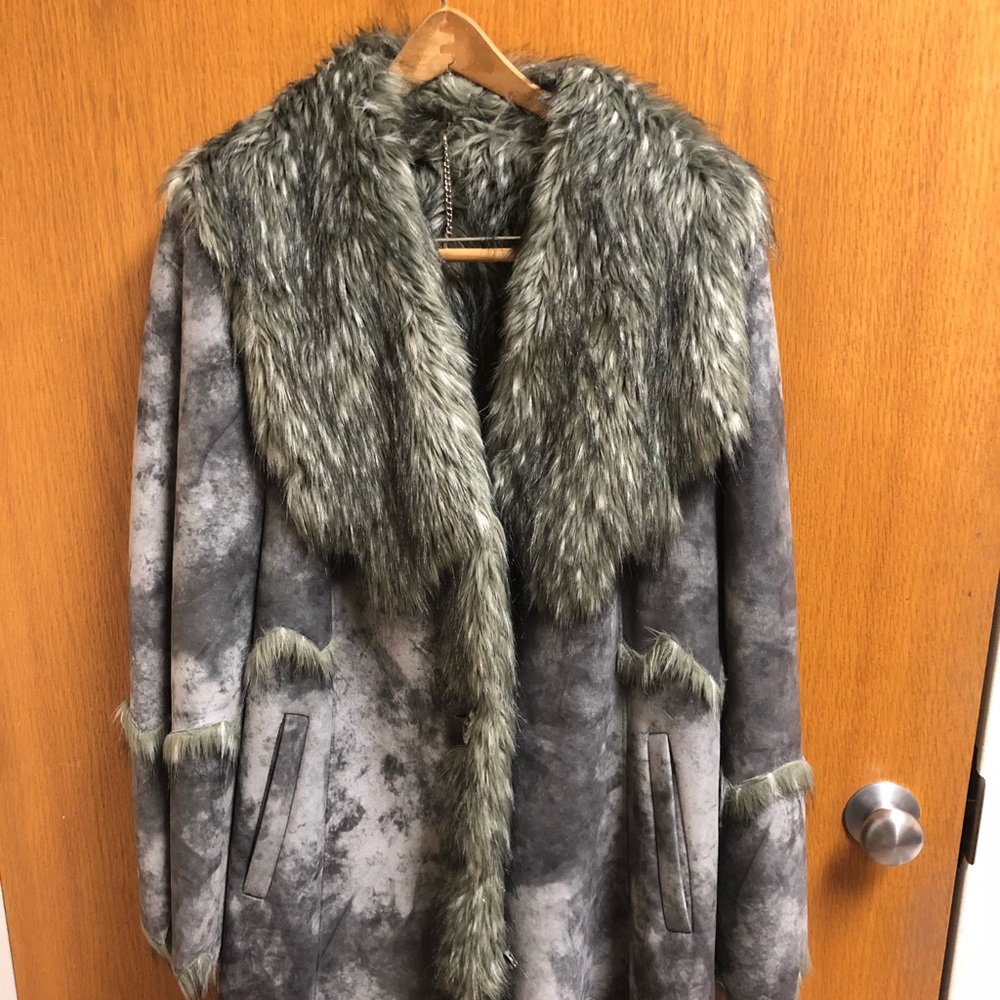 Gray Fur Coat